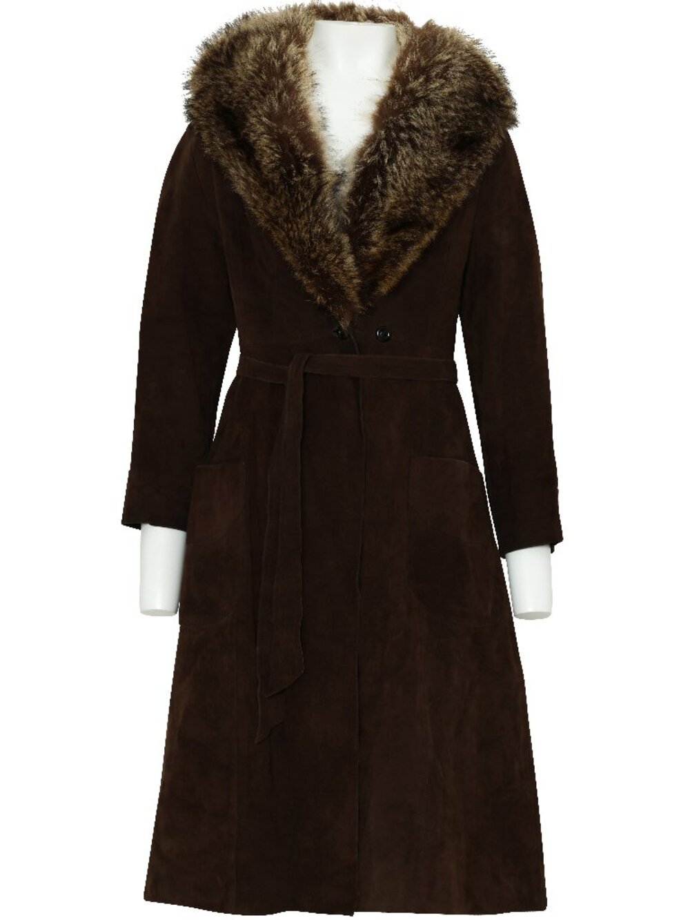 Kyller (Sweden) Vintage, 1960s, Goat Suede, Fox Fur